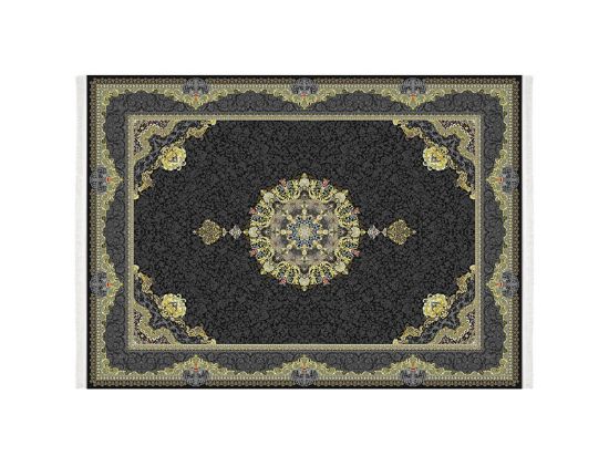 تصویر فرش پاتریس طرح ایتالیا رنگ طوسی تیره 1200 شانه